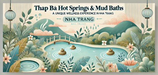 Poster showing a therapeutic mud baths at Thap Ba Hot Springs in Nha Trang.